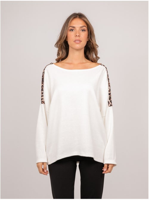 Pull oversize motif léopard kenora - Kiabi Pull oversize motif léopard kenora - Kiabi