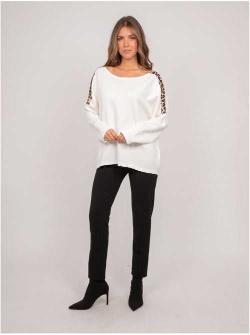 Pull oversize motif léopard kenora - Kiabi Pull oversize motif léopard kenora - Kiabi