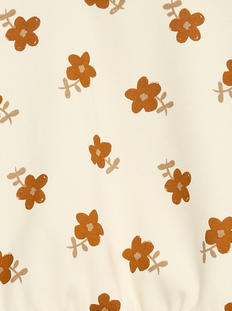 Pull polaire à motif Blanc - Kiabi