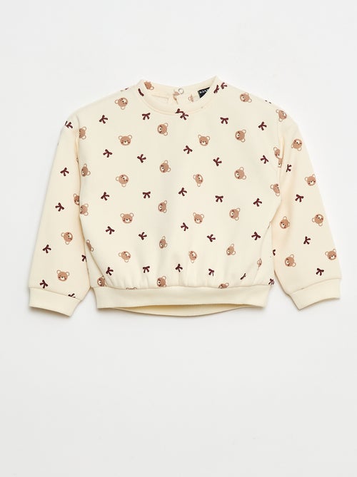 Pull polaire à motif - Kiabi