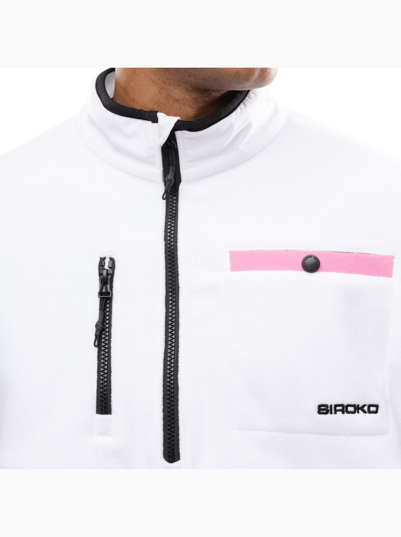 Pull polaire demi-zip homme homme vinicunca Blanc - Kiabi