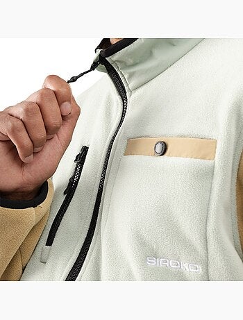 Pull polaire demi-zip homme homme vinicunca olive