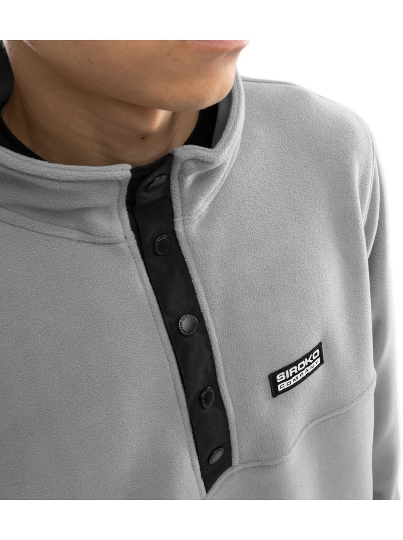 Pull polaire épais homme sports d'hiver homme koli Blanc Gris - Kiabi