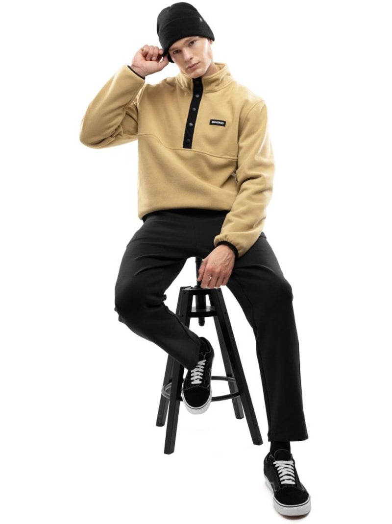 Pull polaire épais homme sports d'hiver homme yari Beige - Kiabi