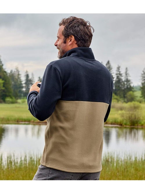 Pull Polaire Zippé Bicolore   - ATLAS FOR MEN - Kiabi