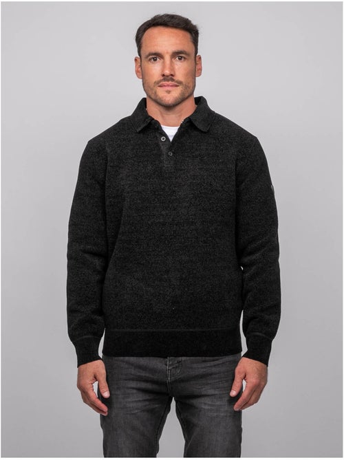Pull polo chenille col boutonné loctobir - Kiabi Pull polo chenille col boutonné loctobir - Kiabi