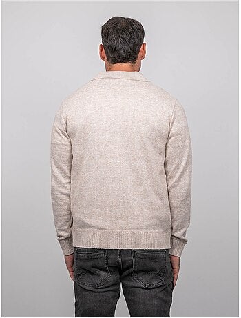 Pull polo maille douce chinée lubacat