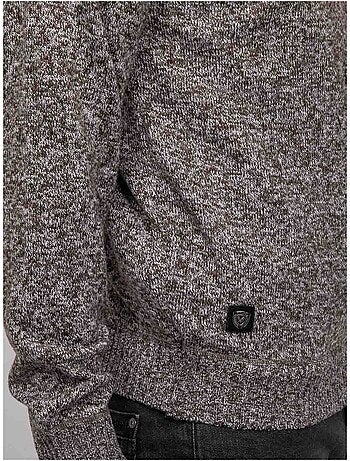 Pull polo maille douce chinée lubacat