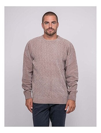 Pull ras de cou avec torsades liturin
