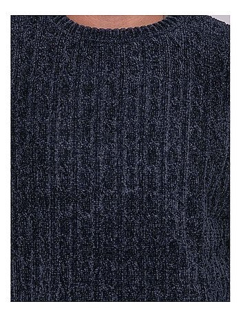 Pull ras de cou avec torsades liturin