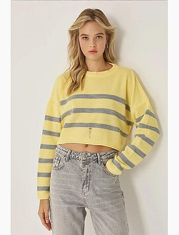 Pull ras du cou rayé hiccup