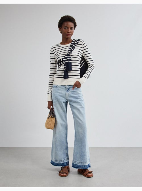 Pull rayé à manches longues, mo fashion - Kiabi Pull rayé à manches longues, mo fashion - Kiabi