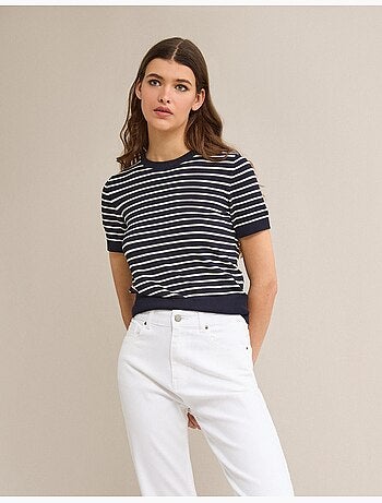 Pull rayé en tricot, MO Fashion