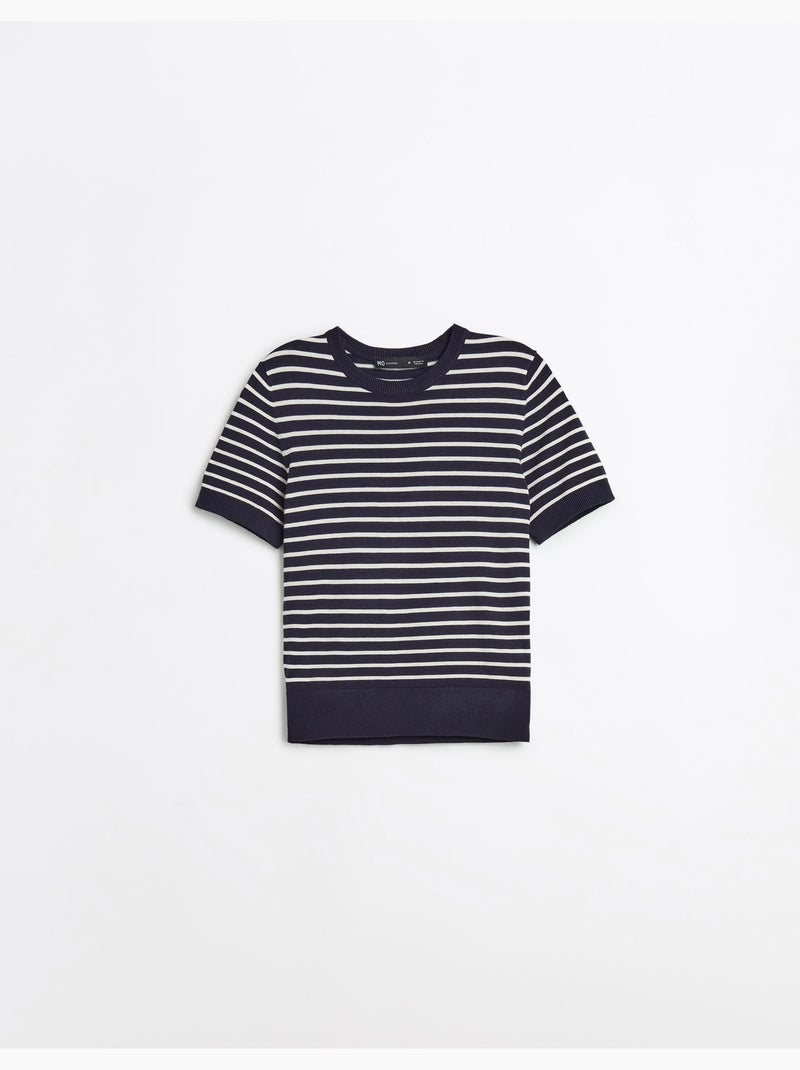 Pull rayé en tricot, MO Fashion Bleu - Kiabi