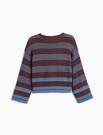 Pull rayé en tricot, mo fashion