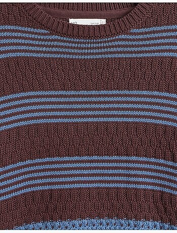 Pull rayé en tricot, mo fashion