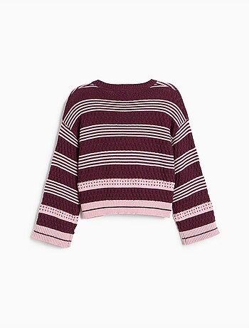 Pull rayé en tricot, mo fashion