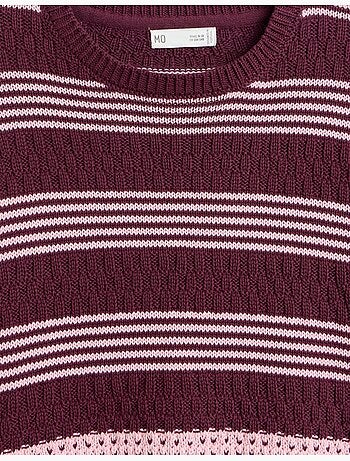 Pull rayé en tricot, mo fashion