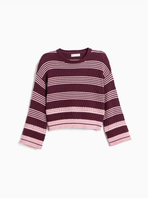 Pull rayé en tricot, mo fashion - Kiabi