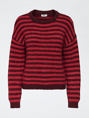 Pull rayé 'JDY' col rond
