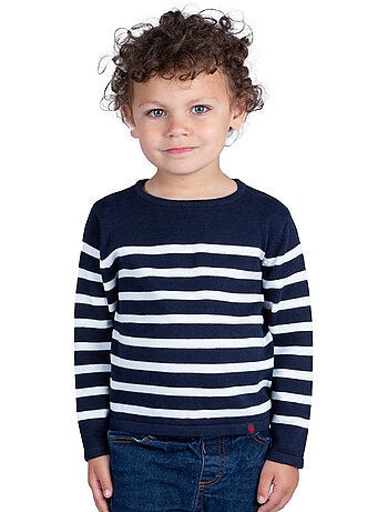 Pull rayé pour enfant 'Breizh Océan', Pull marin garçon ou fille