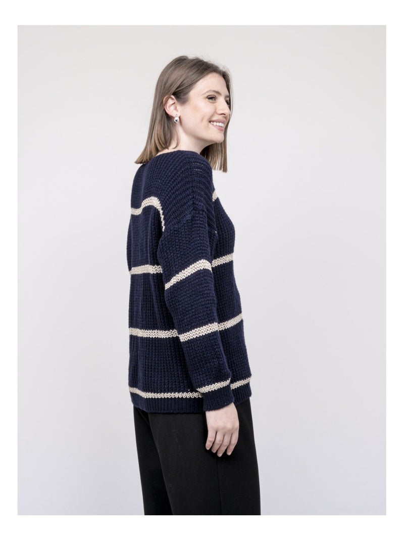 Pull rayures kastella Bleu marine - Kiabi