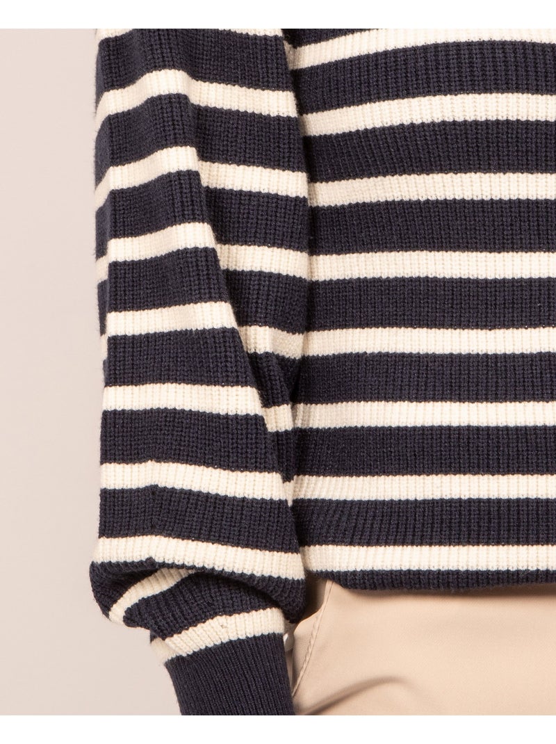 Pull rayures KERVIGNAC Bleu marine - Kiabi