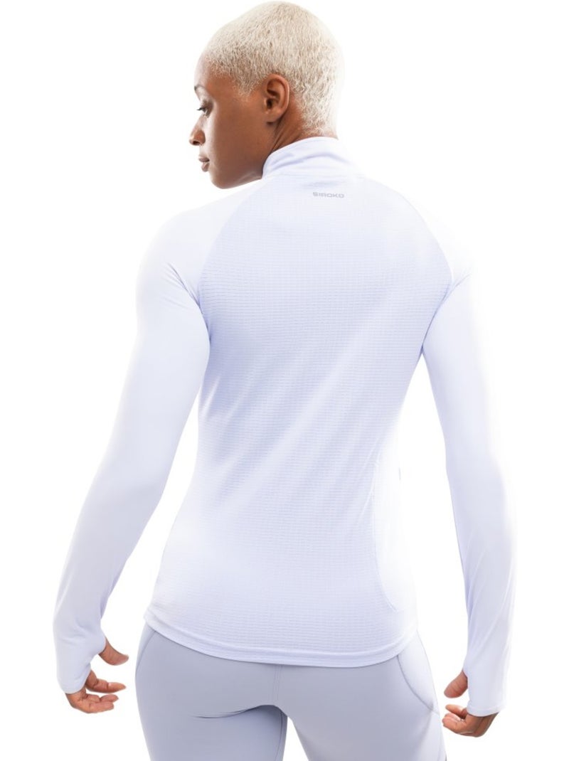 Pull running demi-zip femme fitness femme center lilac Violet - Kiabi
