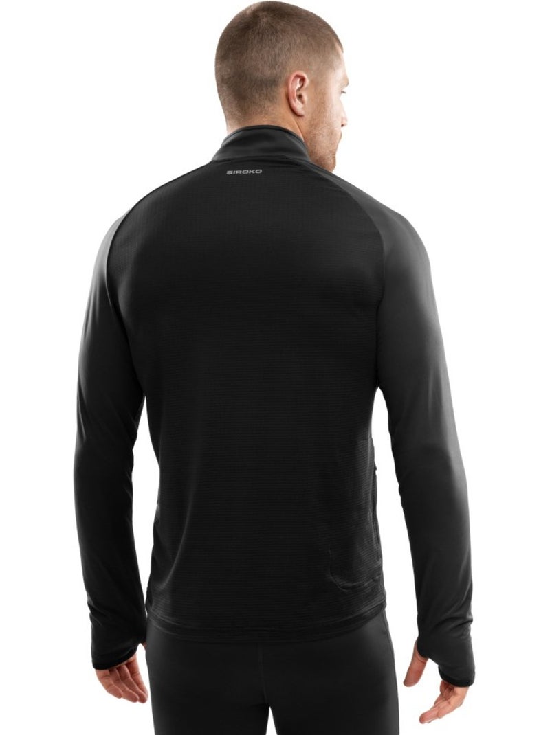 Pull running demi-zip homme fitness homme intuit Noir - Kiabi