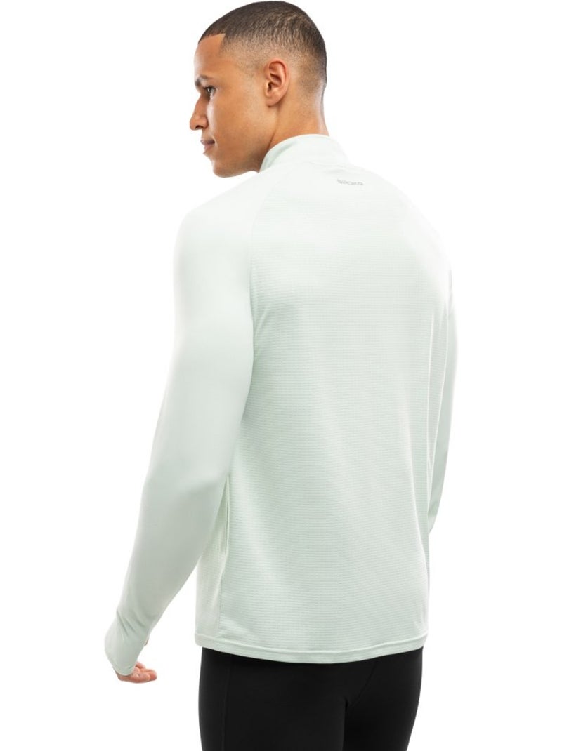 Pull running demi-zip homme fitness homme intuit Vert - Kiabi