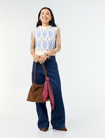 Pull sans manches à motif