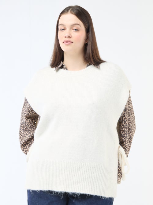 Pull sans manches à nouer sur les côtés - Kiabi