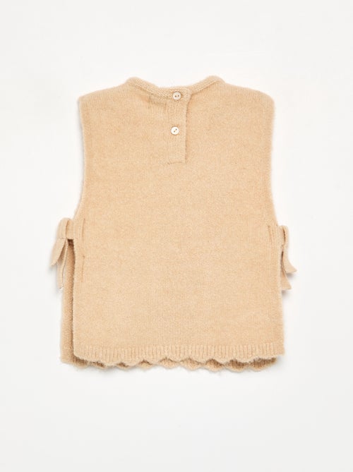 Pull sans manches avec écharpe amovible - Kiabi