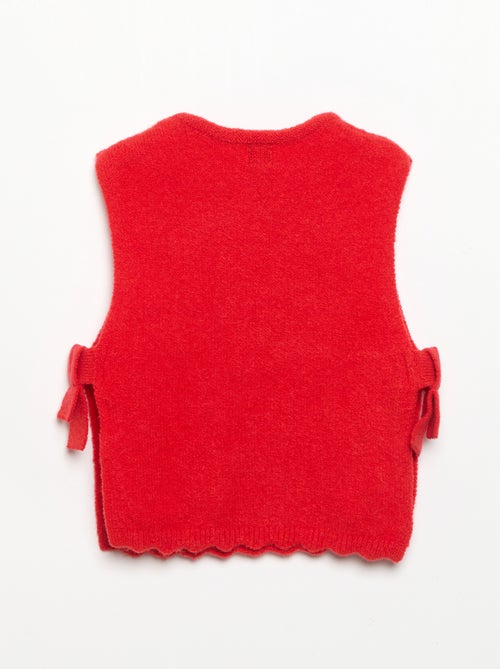 Pull sans manches avec écharpe amovible - Kiabi