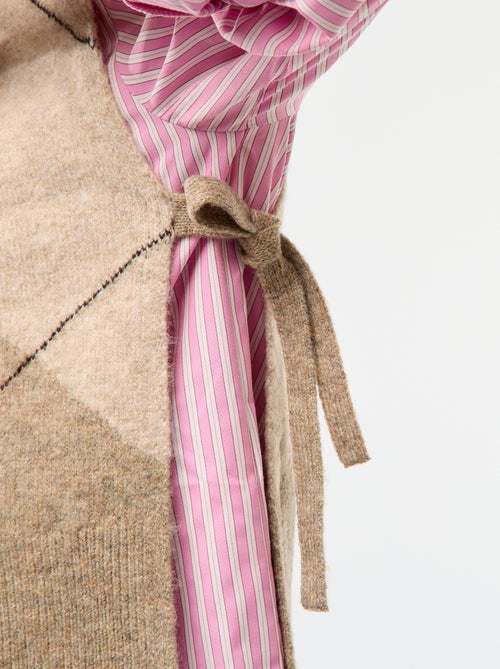 Pull sans manches avec liens à nouer sur les côtés - Kiabi