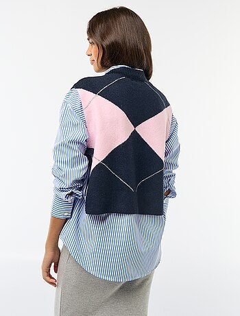 Pull sans manches avec liens à nouer sur les côtés