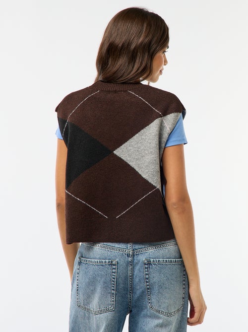 Pull sans manches avec liens à nouer sur les côtés - Kiabi