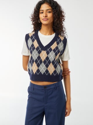 Pull sans manches avec tee-shirt 2-en-1