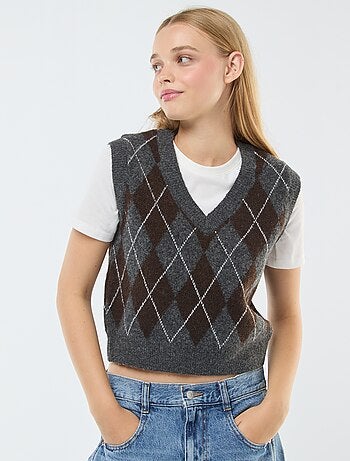 Pull sans manches avec tee-shirt 2-en-1