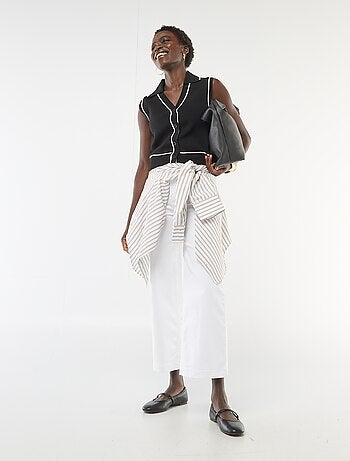 Pull sans manches col polo