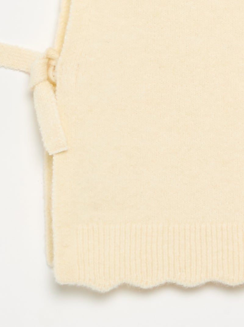 Pull sans manches Ecru - Kiabi