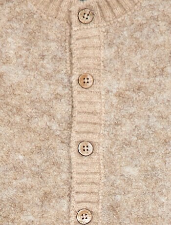 Pull sans manches en maille bouclette