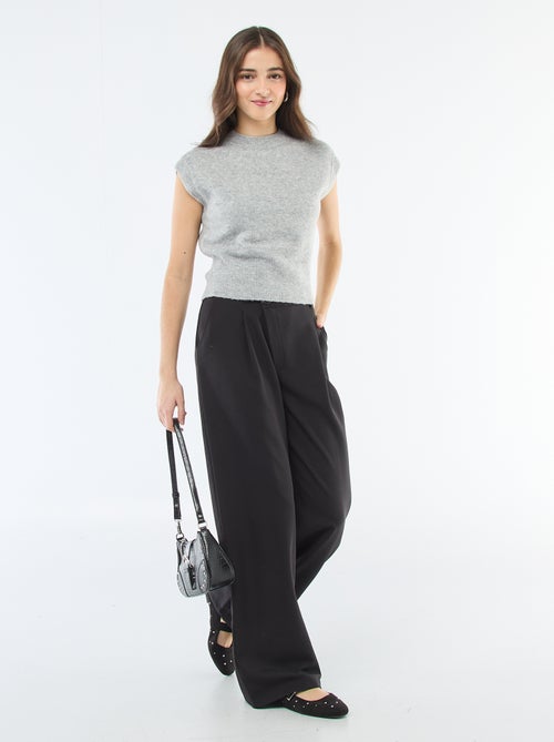 Pull sans manches en maille chaude - Kiabi