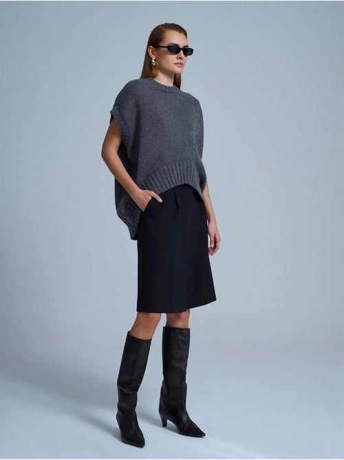 Pull sans manches en maille côtelée dilvin - Kiabi