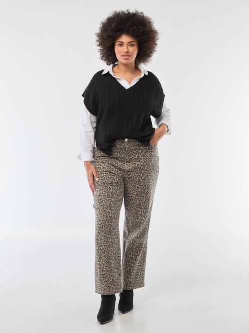 Pull sans manches en maille torsade grosse jauge - Kiabi