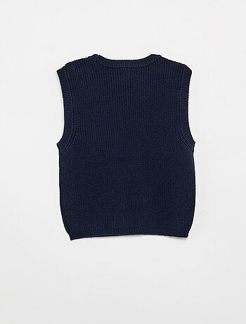 Pull sans manches en maille tricot