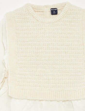 Pull sans manches et blouse 2 en 1