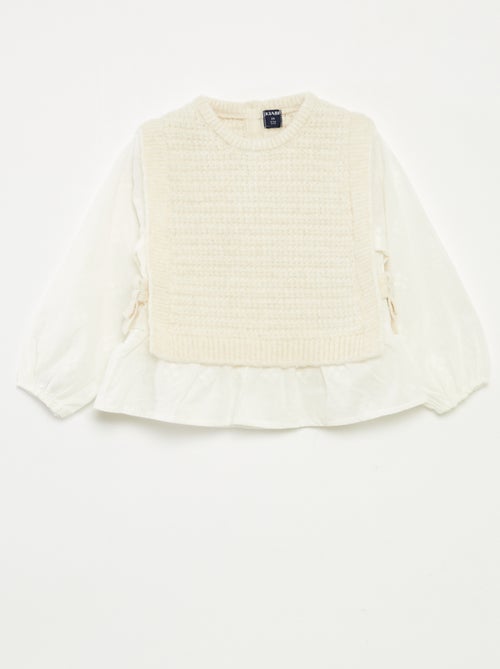 Pull sans manches et blouse 2 en 1 - Kiabi
