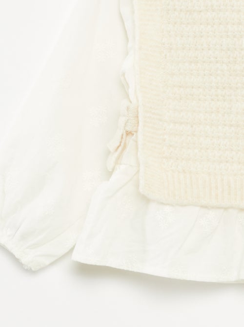 Pull sans manches et blouse 2 en 1 - Kiabi