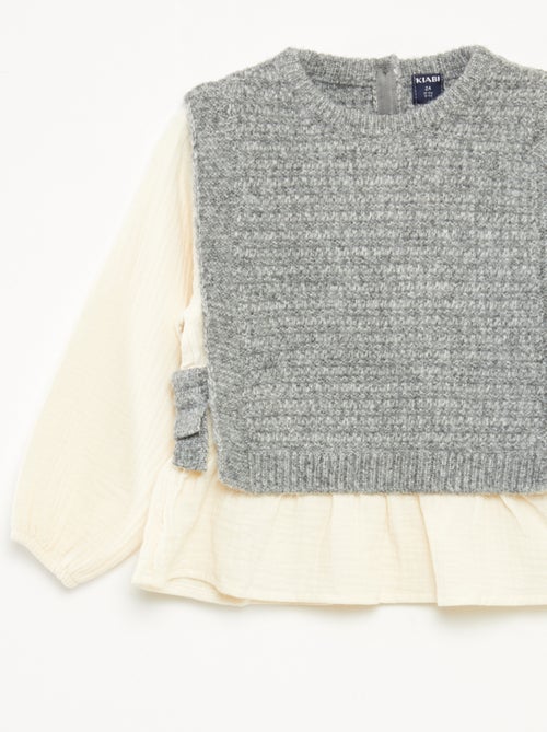 Pull sans manches et blouse 2 en 1 - Kiabi